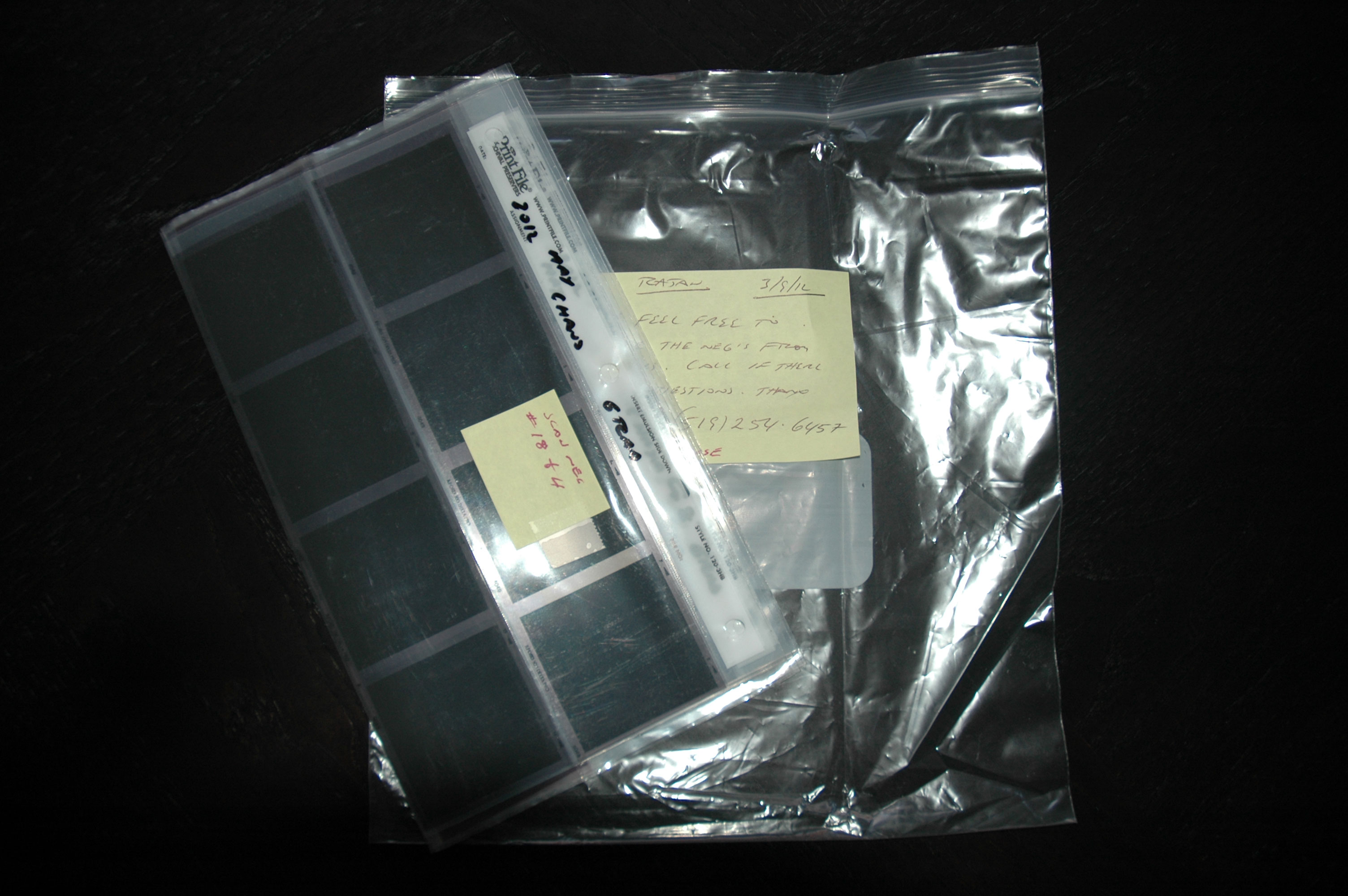 Put your negatives in a zip lock bag.